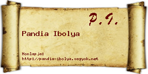 Pandia Ibolya névjegykártya